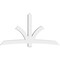 Ekena Millwork Davenport Architectural Grade PVC Gable Bracket, 96"W x 52"H x 6"D x 6"F, 13/12 Pitch GBP096X52X0606DAV00 - alternate 2